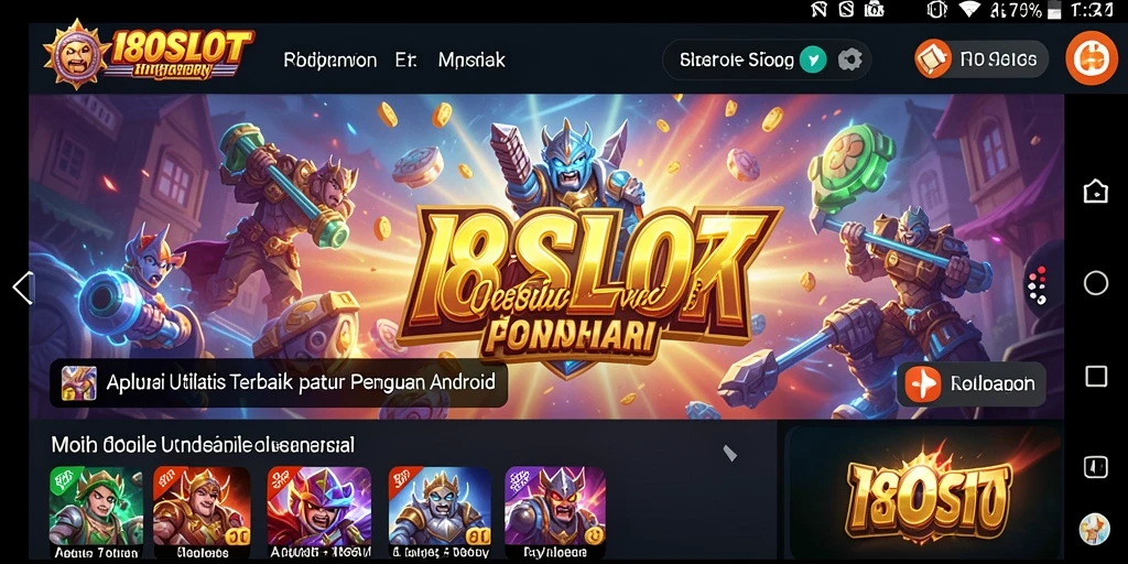 Tampilan antarmuka aplikasi 180SLOT yang modern dan praktis.