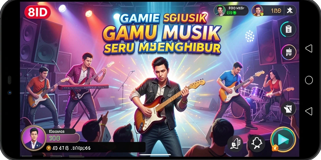 Tampilan gameplay seru dari 8ID dengan berbagai lagu.