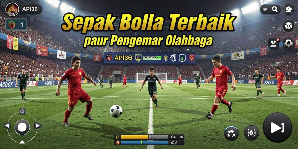 Tampilan gameplay seru dari API36 yang menampilkan pertandingan sepak bola nyata.