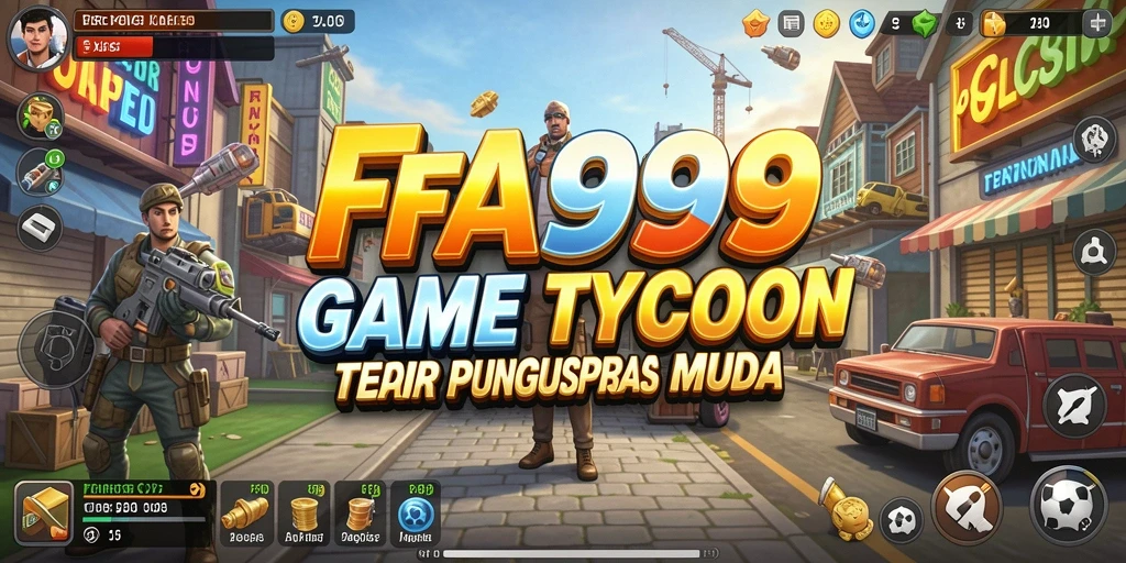 Tampilan gameplay FA99 menampilkan aksi membangun bisnis yang seru.