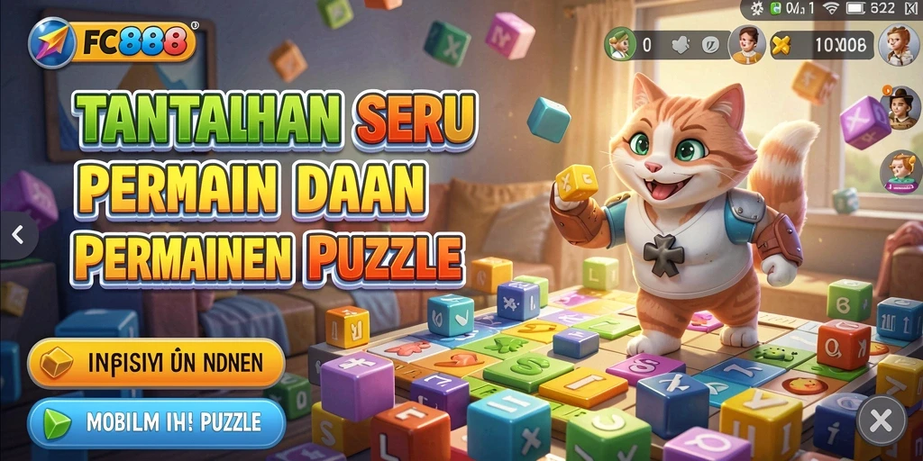 Screenshot gameplay FC888 menampilkan tantangan Puzzle yang menarik.