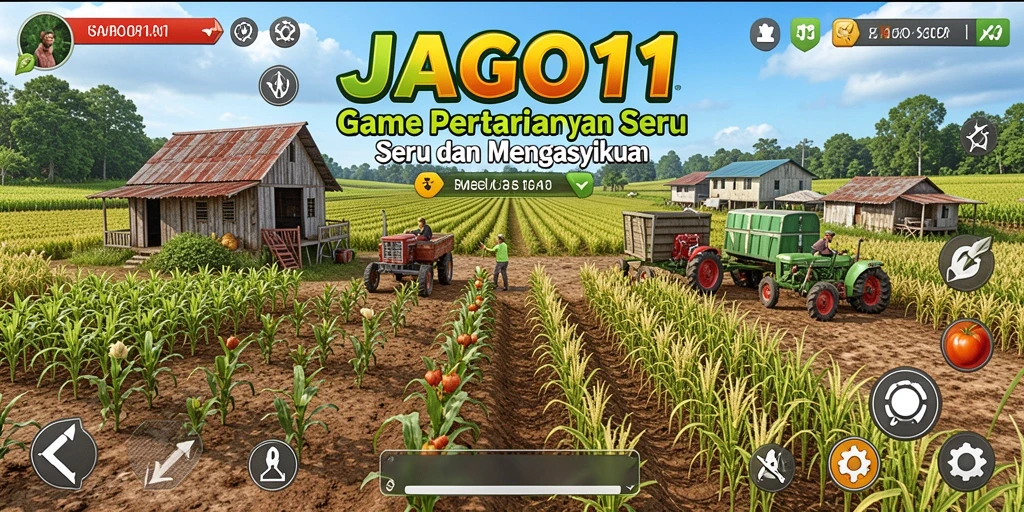 Tampilan gameplay seru dari JAGO11 saat bertani.