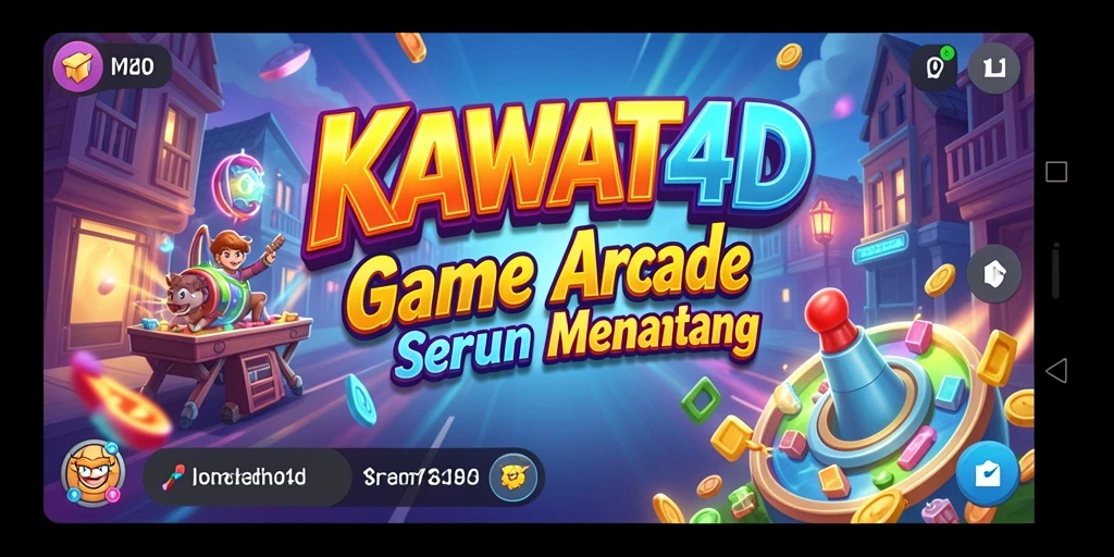 Tampilan gameplay KAWAT4D yang menawan dengan efek visual menarik.