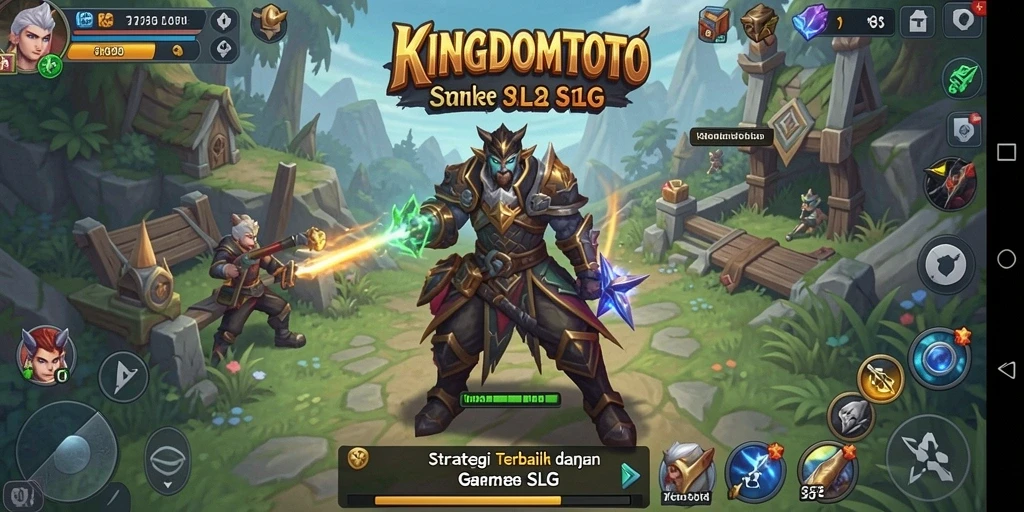 Screenshot KINGDOMTOTO menampilkan aksi pertempuran strategis yang mendebarkan.