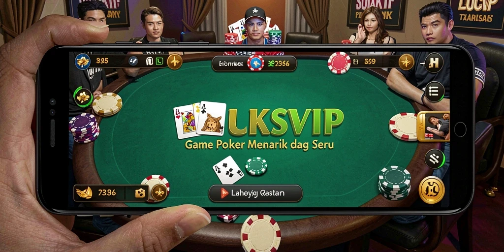Tampilan gameplay Poker yang seru di LUCKSVIP