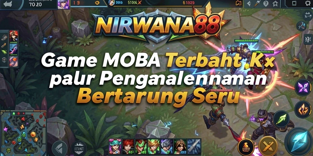 Tampilan gameplay seru di NIRWANA88 dengan tim bertarung.