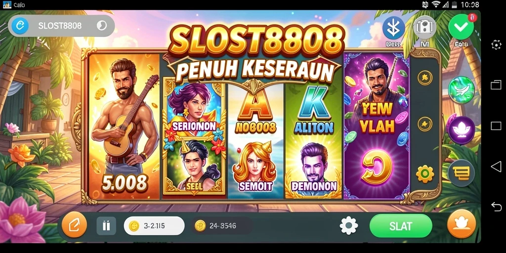 Tampilan menarik gameplay Slot SLOST8808 dengan efek visual yang memukau.