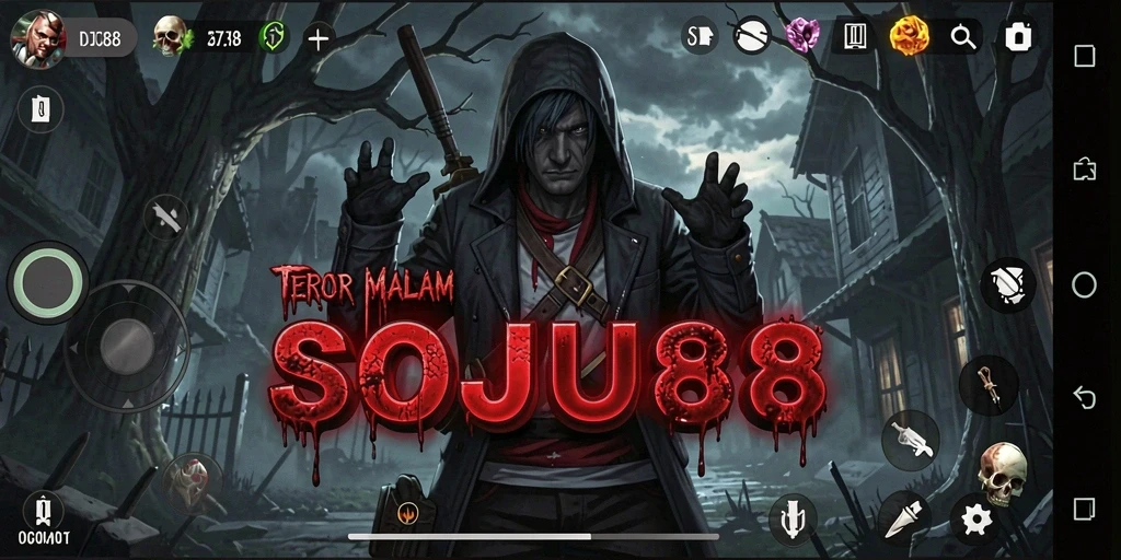 Screenshot menunjukkan pemain menjelajahi lorong gelap dengan suasana Horror yang mencekam.