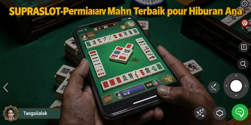 Tampilan gameplay seru dari SUPRASLOT dengan elemen Mahjong yang klasik.