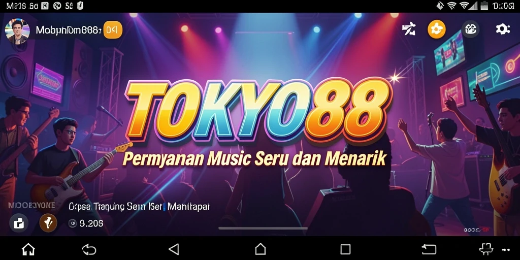 Tampilan screenshot utama TOKYO88 menampilkan gameplay musik yang seru dan interaktif.